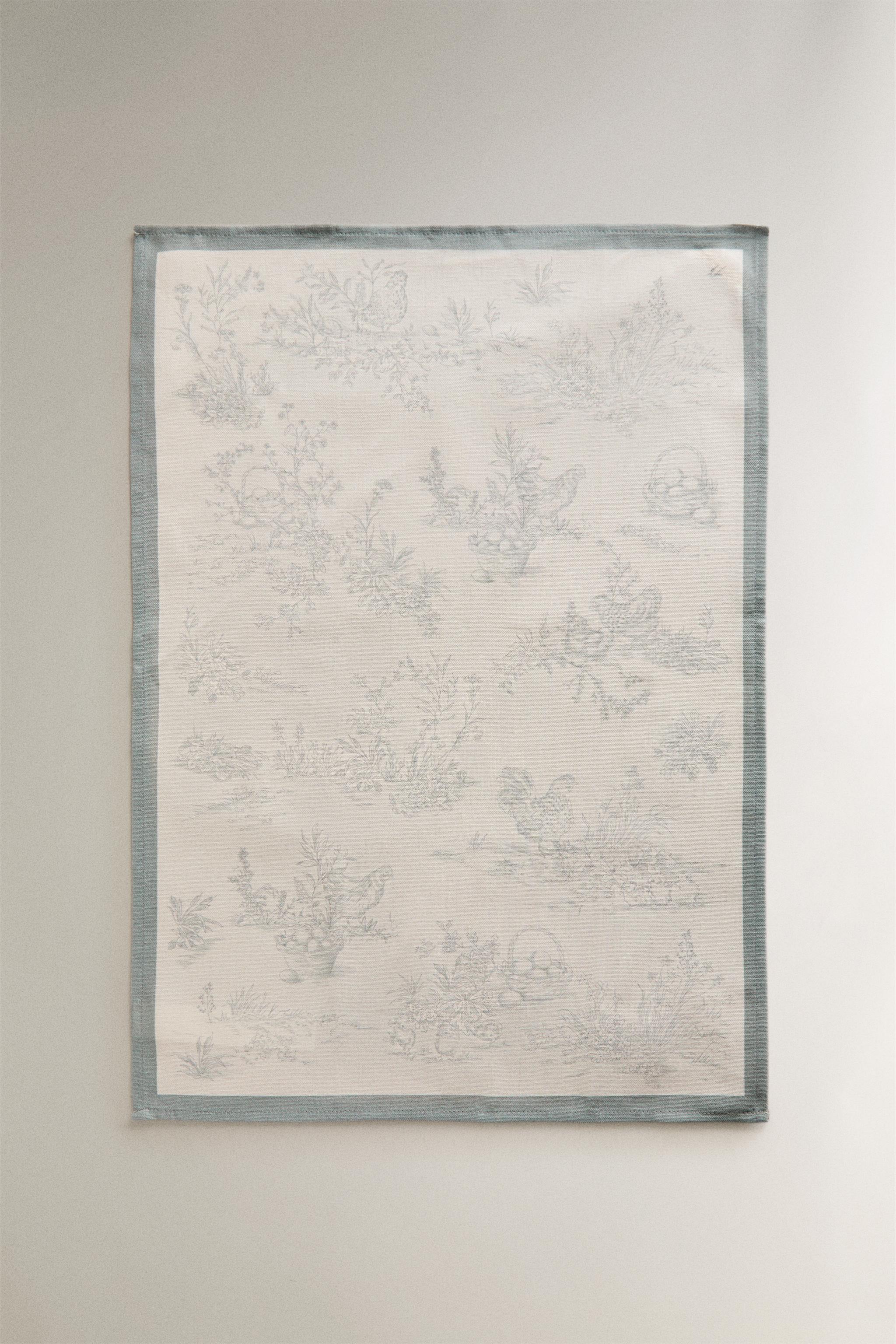 LOT TORCHONS CUISINE TOILE (LOT DE 2)